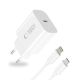 2. Tech-Protect NC20W Wandladegerät mit 100 cm USB-C-/Lightning-Kabel – Weiß