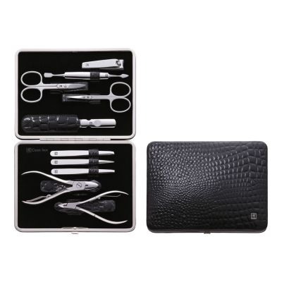 Zwilling Classic Inox Maniküre-Set – 10-teiliges Lederetui – Schwarz