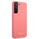 4. Guess, GUHCS22MLSLMGFU S22+ S906 fuchsia/fuchsia Hardcase Silikonschrift Metalllogo