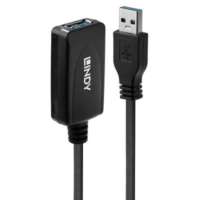 Lindy 43155 USB-Kabel USB 3.2 Gen 1 (3.1 Gen 1) 5 m USB A Schwarz