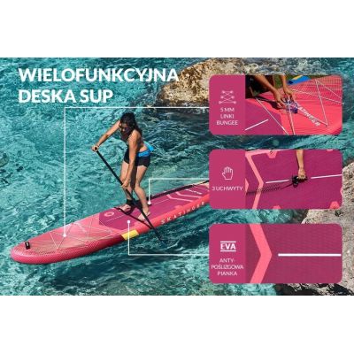 5. SUP-Skaterboard Prana Meteor Rot 350x89x15 cm