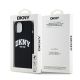 8. DKNY Liquid Silicone MagSafe Hülle mit weißem Logo-Aufdruck für iPhone 15 / 14 / 13 - Schwarz