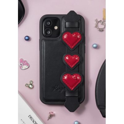 12. Kingxbar Sweet Series Gel-Hülle verziert mit originalen Swarovski-Kristallen mit Ständer iPhone 12 Pro Max schwarz