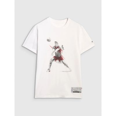 5. Herren-T-Shirt mit Volleyball-Print, Größe 4F 4FRAW25TTSHM3237-10S