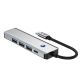 3. Tech-Protect HB01 HUB Adapter 5in1 USB-C + USB3.0 + HDMI 4K 60Hz + PD100W - grau