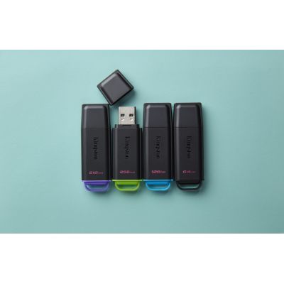 7. KINGSTON 128 GB Tragbarer USB 3.2 Gen 1 DataTraveler Exodia Schwarz/Blau
