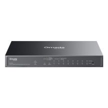 TP-Link Omada ES210GP Managed Network Switch L2 Gigabit Ethernet (10/100/1000) mit PoE-Unterstützung, DIN-Schienenmontage, Schwarz