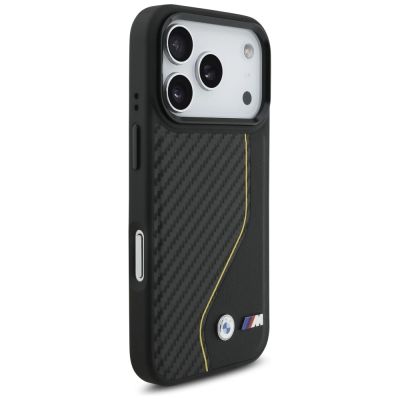 4. BMW M Carbon Line & Logo MagSafe Case für iPhone 17 Pro – Gelb