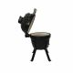 10. Kamado Bono Picnic Keramikgrill, 13 Zoll, Kamado-Grillwagen, Holzkohle (Brennstoff), Schwarz