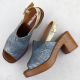 3. Damen-Plateausandaletten aus Jeansstoff mit goldfarbenen Details M.Daszyński MR23126-7