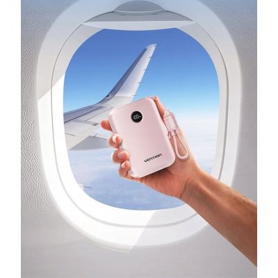 4. Vention Powerbank 20000mAh 2 x USB-C 1 x USB-A mit Display 22,5W blau