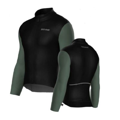 Biemme CLIMB Langarmshirt, schwarz und grün, Größe XL