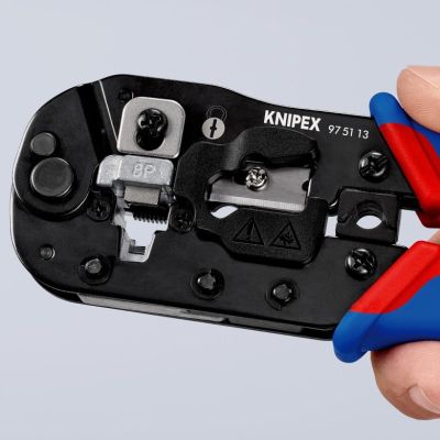 14. Knipex 97 51 13 Kabelcrimpzange, schwarz, blau, rot