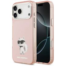 Karl Lagerfeld IML Aquarelle Choupette & Logo MagSafe Hülle für iPhone 17 Pro - Pink