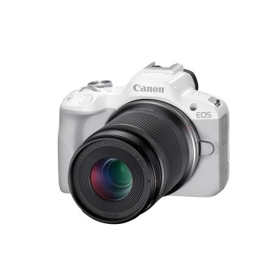 7. Canon EOS R50, Weiß + RF-S 18-45mm F4.5-6.3 IS STM Kit, spiegellose Kamera, 24,2 MP CMOS, 6000 x 4000 Pixel, Weiß
