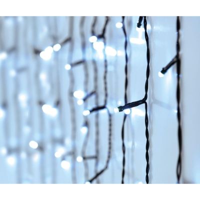 31. Weihnachtsbaumbeleuchtung, Außenbeleuchtung, 360°-LED-Steuerung, Timer, kaltweißes Licht, grünes Kabel