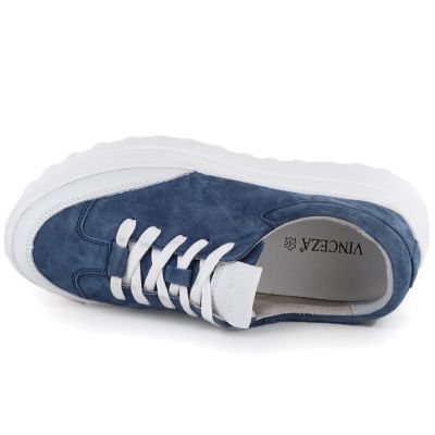 3. blaue Damen-Plateauschuhe aus Leder von Vince