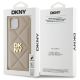 8. DKNY Quilted Stack Logo iPhone 14 Hülle – Beige