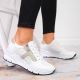 10. Rieker W N6304-80 weiße Lederkeilschuhe