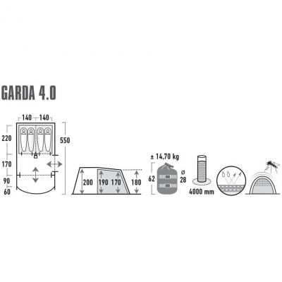 9. High Peak Garda 4.0 Zelt 11821