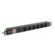 2. LANBERG Rack-Stromverteilerleiste 19" (1 HE, 16 A, 6 x 230 V PL, 2 m, Schwarz) PDU-06E-0200-BK