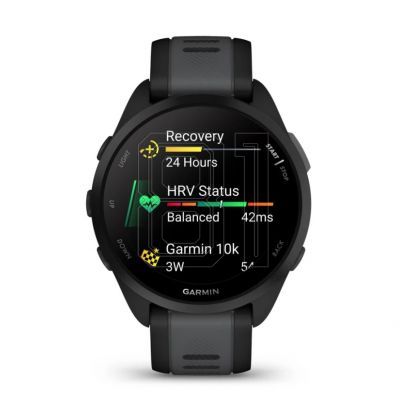 4. Garmin Forerunner 165 Schwarz/Schiefergrau 43 mm Uhr 010-02863-20