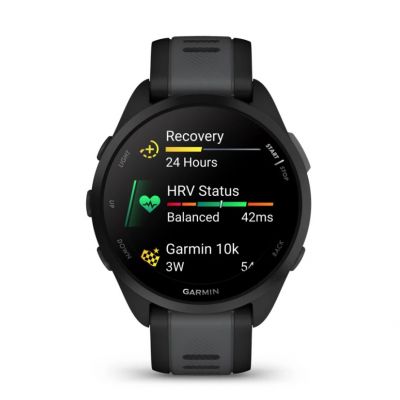 4. Garmin Forerunner 165 Schwarz/Schiefergrau 43 mm Uhr 010-02863-20