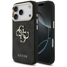 Guess 4G Big 4G Classic Logo Hülle für iPhone 17 Pro - Schwarz und Gold