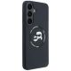 4. Karl Lagerfeld Silikonhülle mit Karl&Choupette-Motiv und MagSafe-Design für Samsung Galaxy S26 FE – Schwarz