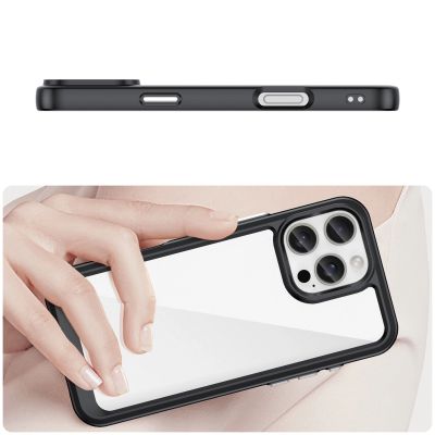4. Outer Space Case mit Gelrahmen für iPhone 16 Pro – Schwarz