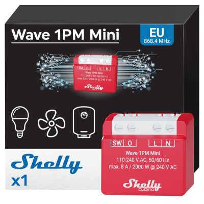 4. Intelligenter Z-Wave-Controller Shelly Wave 1PM Mini LR