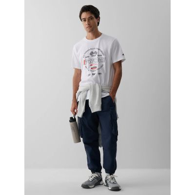 5. Herren-T-Shirt mit Aufdruck, regulär, Größe 4F 4FRAW26TTSHM4470-10S