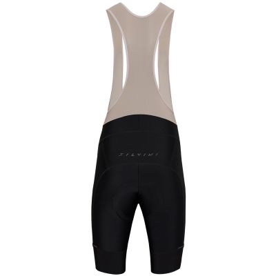 2. Damen-Radhose mit Sitzpolster und Trägern SILVINI Suela Bib schwarz-beige, 0