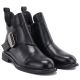 4. Schwarze Damen-Lederstiefeletten Artiker 59C1200