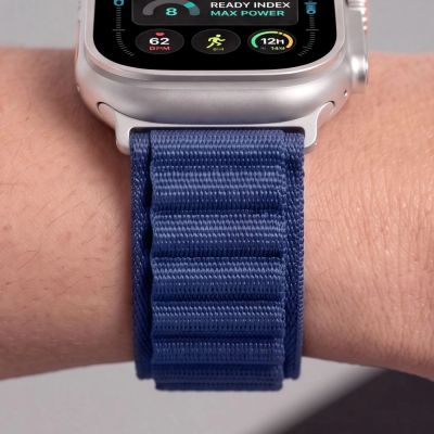 8. Tech-Protect Nylon Pro Armband für Apple Watch 44 / 45 / 46 / 49 mm – Marineblau