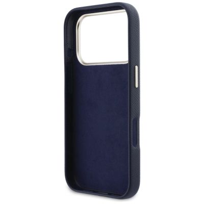 7. Guess FW Resin Logo Hülle für iPhone 17 Pro - Blau