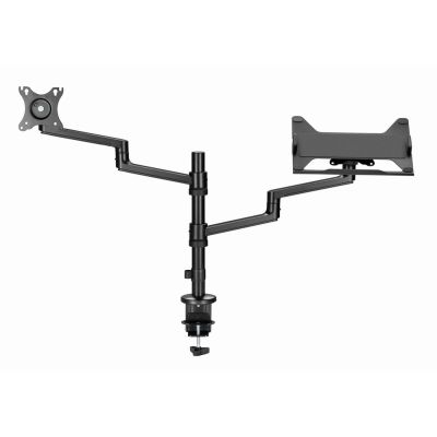 4. GEMBIRD Verstellbarer Schreibtischarm/Monitorhalterung + Notebookständer 17-32 Zoll, VESA 100x100 mm, bis zu 8 kg
