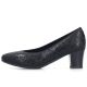 3. Schwarze Damen-Pumps aus Leder mit niedrigem Absatz, Rieker 44650-05