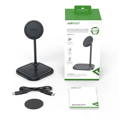 9. Acefast 15W Qi Wireless Charger für iPhone (mit MagSafe) und Apple AirPods Ständerhalter Magnethalter grau (E6 grau)