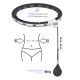 14. Magnetisches Hula-Hoop-Set Schwarz HHM15 mit HMS-Zähler + Schlankheitsgürtel BR163 Rot