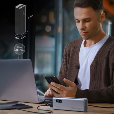 4. Cuktech P+Serie Nr. 15 Powerbank 150W 20000mAh - Grau