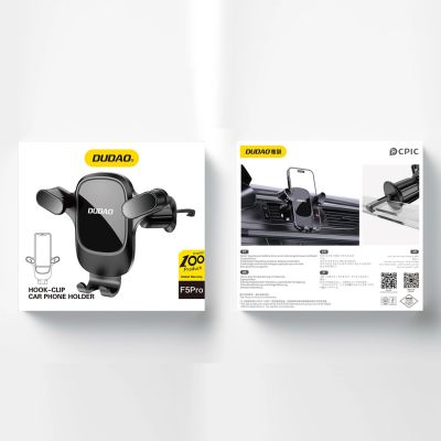 5. Dudao F5Pro Lüftungs-Autotelefonhalter – Schwarz