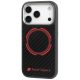 3. Audi RSQ Carbon Fiber Sport Red Circle MagSafe Case für iPhone 17 Pro - Schwarz