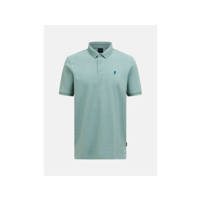 PEAK PERFORMANCE M Klassisches Baumwoll-Polo-Herren-T-Shirt, Grün