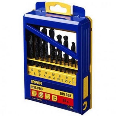 IRWIN Metallbohrer HSS DIN-338 Satz, 19-teilig, 1,0 - 10,0 mm, alle 0,5 mm