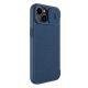 4. Nillkin Qin Cloth Pro Case Hülle für iPhone 14 Plus Kamera Cover Holster Cover Flip Case Blau