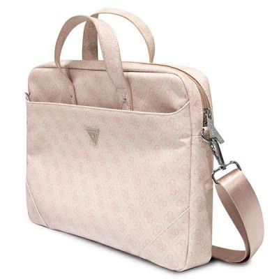 2. Guess Saffiano 4G Triangle Logo Tasche für einen 16'' Laptop – Rosa