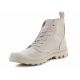 4. Palladium Pampa Hi Skin U 74379-155-M Weiße Kappe Graue Schuhe