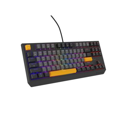 38. GENESIS Thor 230 TKL Gaming-Tastatur USB + RF Wireless + Bluetooth QWERTY Schwarz, Grau, Orange