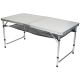 3. Klappbarer Campingtisch 120x60x70/62/55cm, 4 Stühle und Ablage